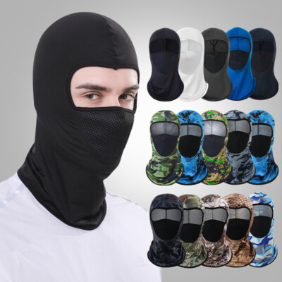 Men Women Mesh Ski Mask Full Face Cover Sports Face Mask Windproof Balaclava