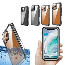 For iPhone 13/14/15 Pro / Pro Max Waterproof Full Body Case with Screen Protecto