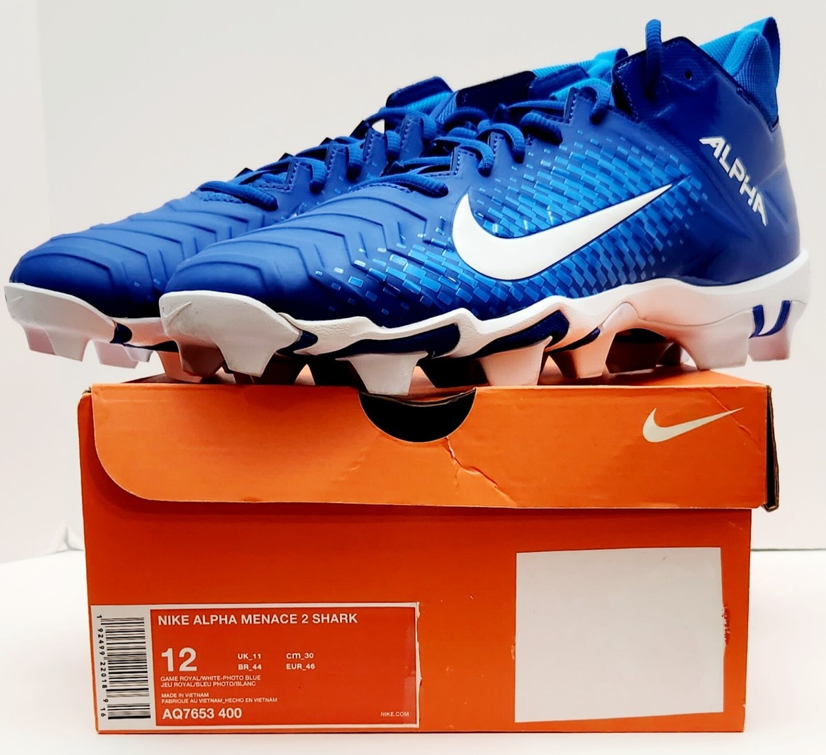 Nike Mens Alpha Menace 2 Shark AQ7653-400, Football Cleats  display picture 1