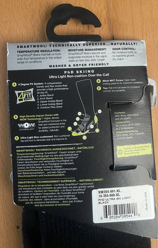 Calcetín Hombre Smartwool, Talla XL - Imagen 2 de 2