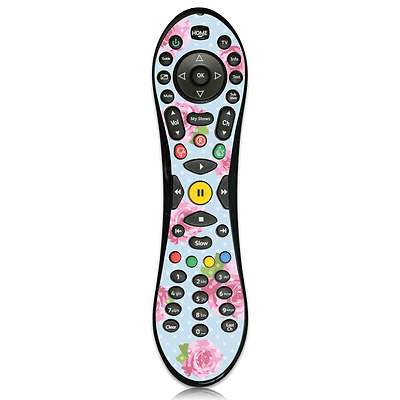 Blau Shabby Chic Rosen Vinyl Skin Sticker für Virgin Media Tivo Fernbedienung