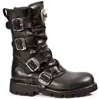 NEW ROCK Newrock Unisex Punk Boots Style M.1473 S1 Black Reactor