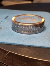 1969 AMERICAN KENNEDY HALF DOLLAR  SILVER COIN RING