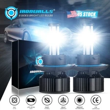 4/6 sides H13 9008 LED Headlight Bulbs Kit Hi/Lo Beam Super Bright White 6500K