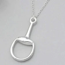 Snaffle Bit Equestrian Necklace - Sterling Silver