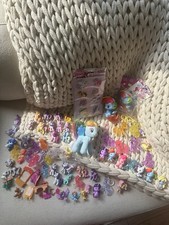 My Little Pony Lot Collectible Figures 70 Items 60 Mini Ponies  Misc Items