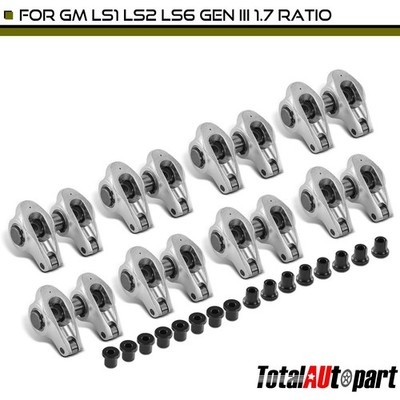 2024 Aluminum Shaft Mount Rocker Arm Set for GM LS1 LS6 LS2 Gen III 1.7 Ratio