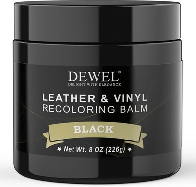 Leather Recoloring Balm, Black Leather Color Restorer for Scratched and Faded, L