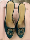 teal satin Coutgo mules Sz 41 — photo 1