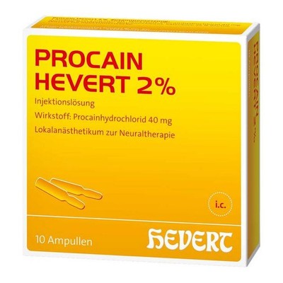 Procain Hevert 2% Injektionslösung Ampullen · 10X2 ml · PZN 19771711