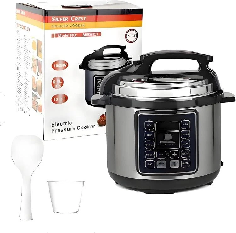 Aptovpvp Electric Pressure Cooker, 6 Liters, Slow Stew Pot With 24-Hour Timer Fu