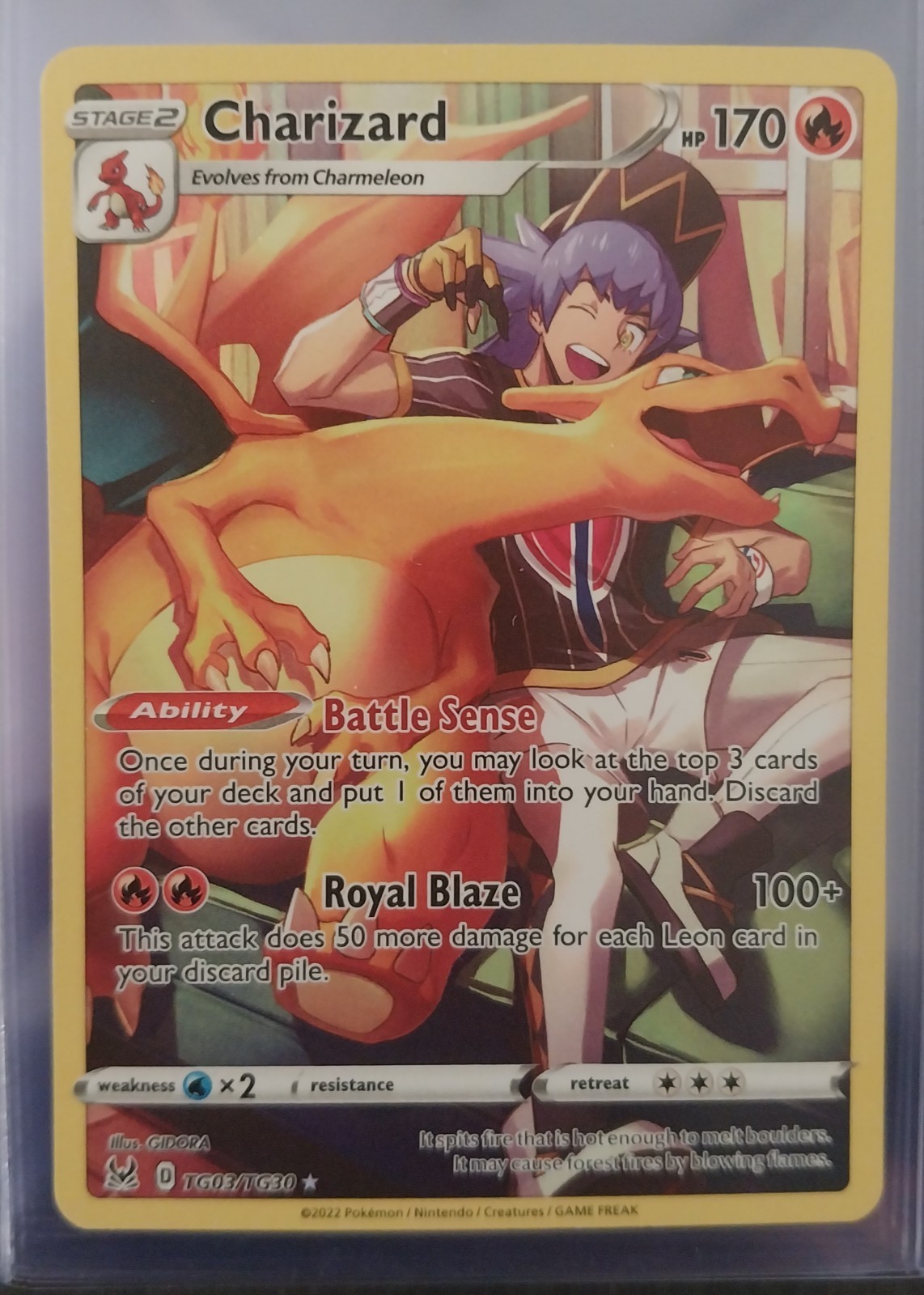 Charizard - TG03/TG30 - Lost Origin Trainer Gallery NM, English Pokemon Lost Ori