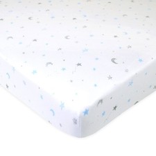 Fitted Mini Crib Sheet 24" x 38", Soft Breathable Neutral 100 Cotton Jersey ...