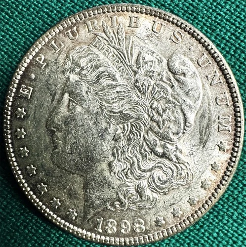 1898 Morgan Silver Dollar ~ 90% Silver ~ AU58-MS60 ~  LOW MINTAGE