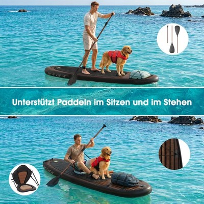 GUNJI  SUP 320cm  Stand Up Paddle Board SITZ SET Surfboard aufblasbar 2in1