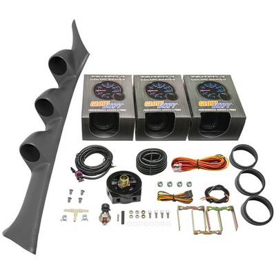 #ad GlowShift Boost Oil PSI Air Fuel Gauges Gray Pod 95 99 Mitsubishi Eclipse $304.99