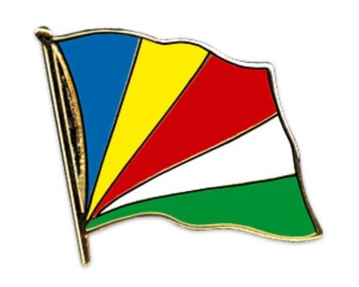 Seychellen Pin Flaggen Anstecker Metall Sakko Pin ca. 2x2 cm