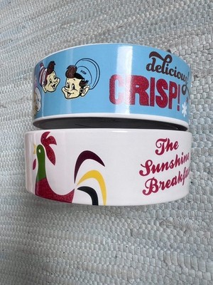 Kellogg's Rice Krispies & Corn Flakes Müslischalen - Vintage Retro Style 2015