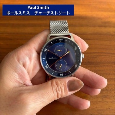 Paul Smith Church Street Chronograph Analog Watch Navy Stainless Steel
