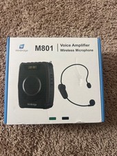 20W Wireless Voice Amplifier with UHF Headset Microphone for Outdoor - M801 Port