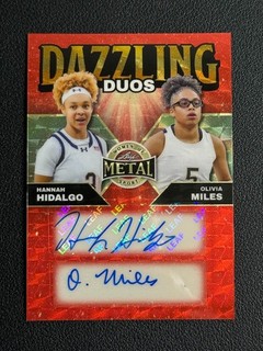 2025 Leaf Women Of Sport - Hannah Hidalgo & Olivia Miles Dual Auto 1/1 Dazzling