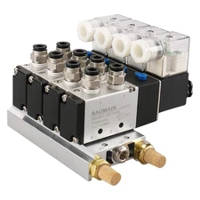 4 Integrated Solenoid Valve 4V210-08 DC 24V Single Head 2 Position 5 Way with