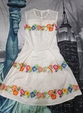 Blumarine Blugirl White Embroidered Dress Size 38 I , XXS