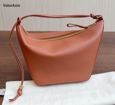 Loewe Hammock Hobo Shoulder Bag Brown Gold Used Women Classic