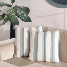 SOULMARK 100 Turkish Cotton Decorative Pillow Covers Aqua Blue Set of ...