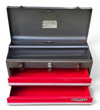 Vintage 1964 Craftsman 65336 2-drawer Mechanics Tool Chest Box W Keys Vintage 1964 Craftsman 65336 2-drawer Mechanics Tool Chest Box W Keys