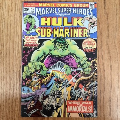 Marvel Super Heroes #55 HTF Mark Jewelers Insert Hulk Bronze Age Marvel 1975 VF-