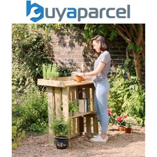 Zest Folding Garden Bar BBQ Wooden Side Table Pallet Potting Table Multi Purpose