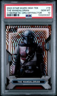 RARE 2023 Topps Star Wars High Tek Mandalorian Orange /25 PSA 10 GEM MINT pop 2