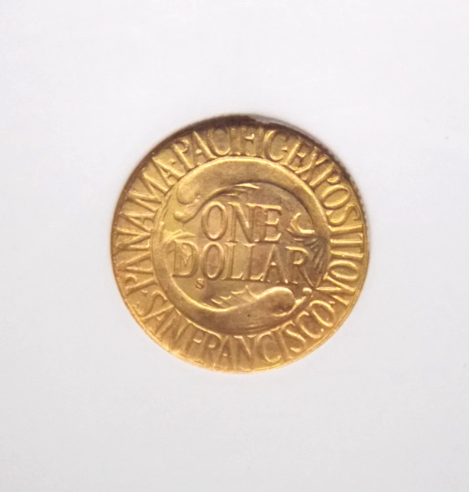 1915 "S" Panama-Pacific *PAN PAC* Gold One Dollar $1 NGC MS66 CAC #001 Gem ECC&C - Image 2 of 4