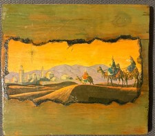 Three Wise Men (Magi) Decoupage Wood Plaque 5.5 Inches X 6.5 Inches