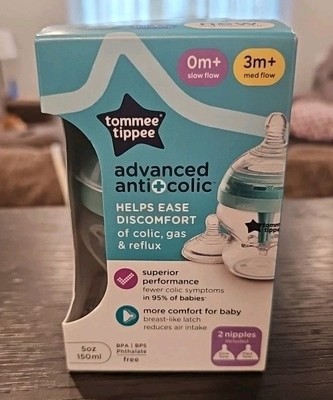 Tommee Tippee Advanced Anti-colic Baby Bottle nipples (0m+ 3m+)
