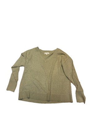 Lucky Brand Women's Soft Long Sleeve V-Neck Sweater, Green Size L