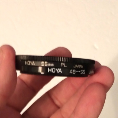 Hoya 55MM Polarizer 49-55mm Made in Japan     has case
