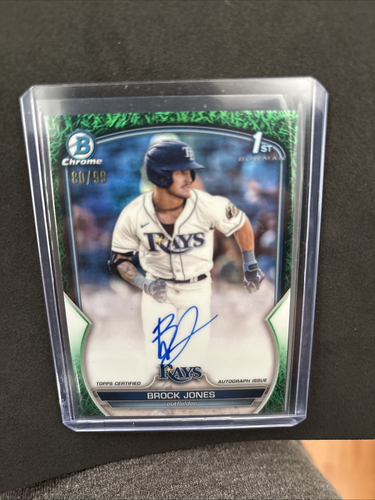 2023 Bowman #CPA-BJ Brock Jones Chrome Prospect Green Auto #/99
