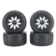 Off-Road Hex Wheel with Foam Insert, Fit for 1/10 RC Truck, Traxxas Rustler,Stam