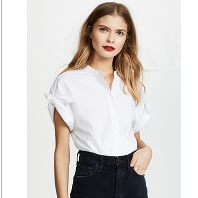 Veronica Beard White Sanaa Button Up Shirt Blouse Size 0