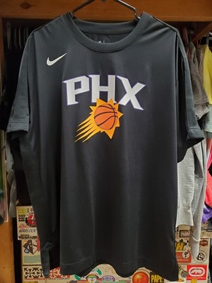 NIKE NBA PHX Phoenix SUNS Dri Fit Split Tail Warm Up Tee Shirt Large Rare Ver