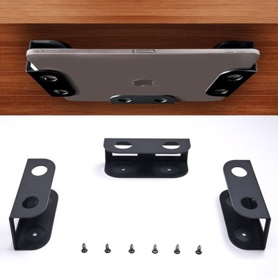 BYMECOST Under Desk Laptop Storage Mount, Metal 1.37'', Black 
