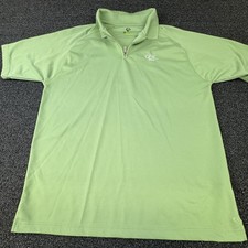 Egolf Shirt Mens Large Green Quarter Zip Golf Polo Performance BL Lime