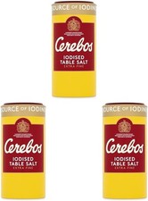 Cerebos Ready to Use Iodised Salt 400 g Drum Pack of 3-UK