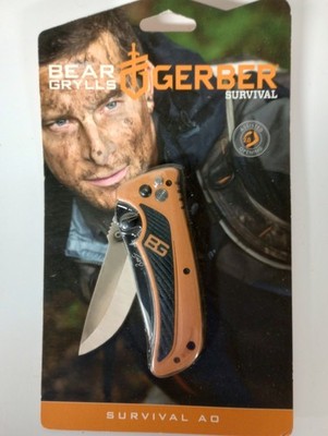 Gerber Bear Grylls Survival AO Folding Knife NIP Discontinued