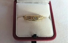 Gelbgold-Ring 585/-, Brillantbesatz 0,28 ct, Größe 54, ungetragen, Pforzheim 
