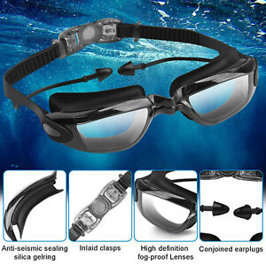 Adult Swim Goggles HD Clear Vision Anti-fog 100 UV Protection Swimming Glasses