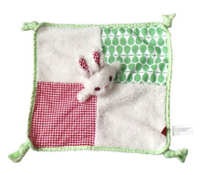 BR Scandinavian Hase Häschen Hasi grün rot Schmusetuch Schnuffeltuch Kuscheltuch