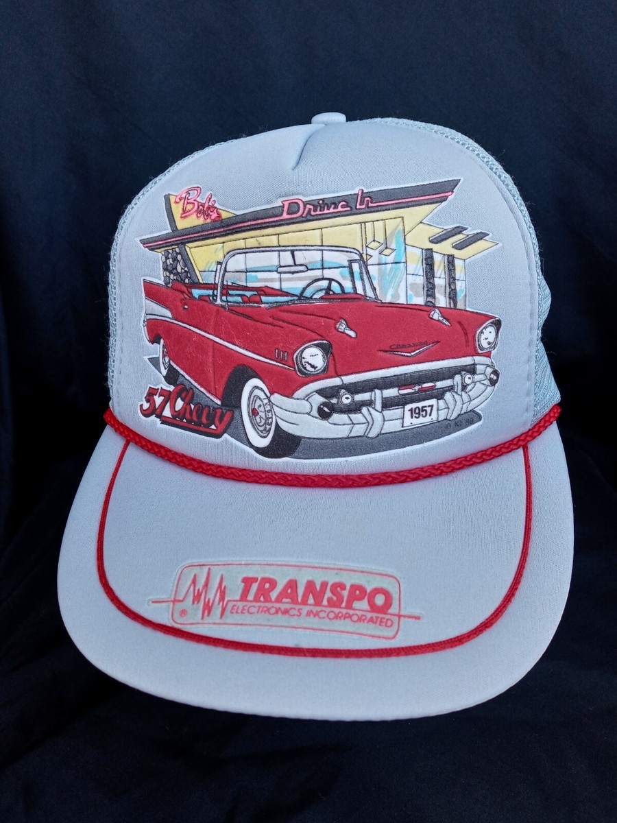 Vintage 80's Transpo Electronics Inc.57' Chevy Bob's Diner Snapback Hat